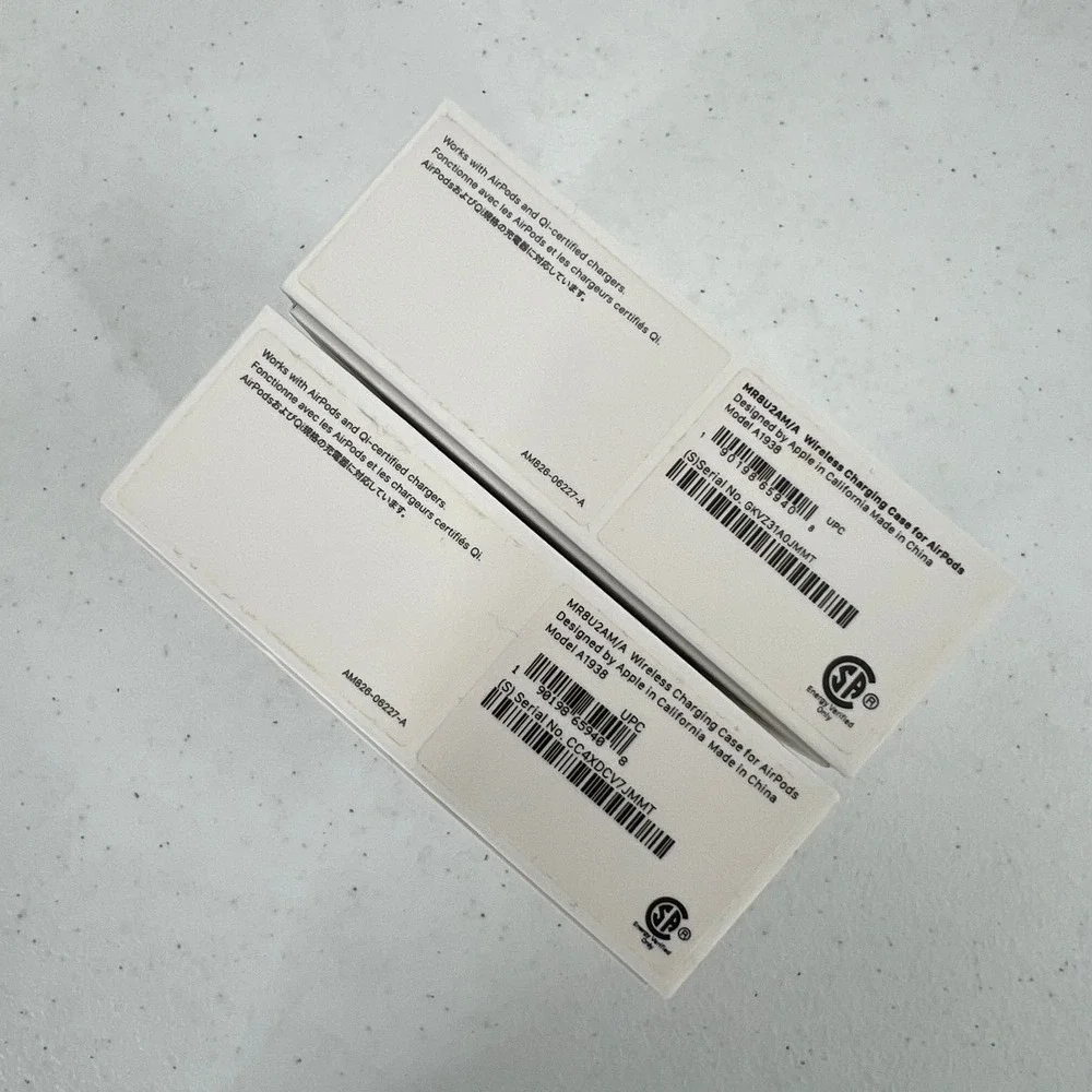 Apple AirPods Wireless Charging Case Model A193 Lot of 2 Boxes Only Only